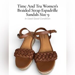 Braided Espadrille Sandals – Women’s Size 9